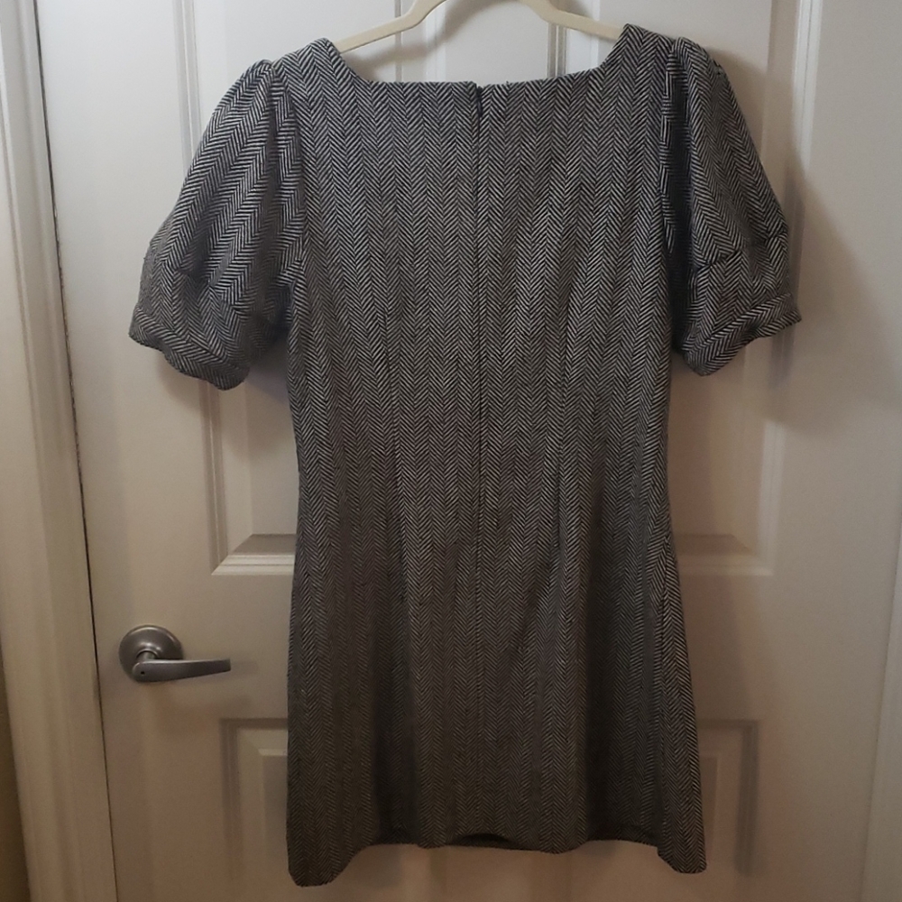 Black, White Gray Pattern Dress - image 5